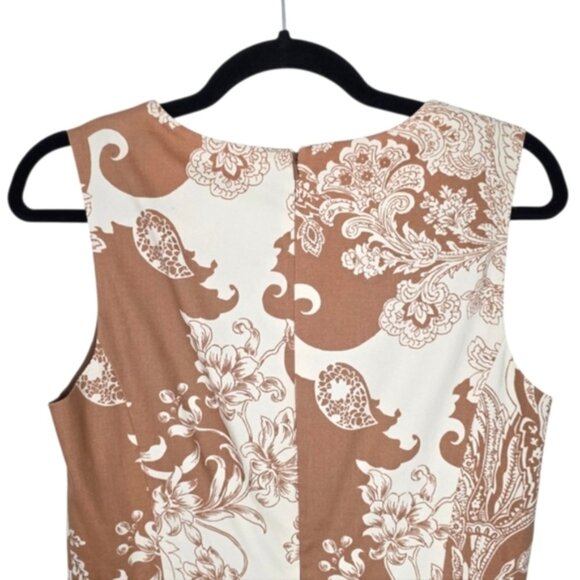 Talbots Paisley Sheath Knee Length Dress Size 8 - Picture 7 of 10